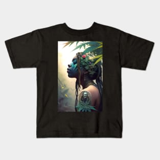 Abstract Rastafari Princess Kids T-Shirt